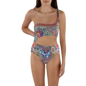 True Colours by La Moda Womens Blue Embellished Beachwear Bikini Swim top NWOT